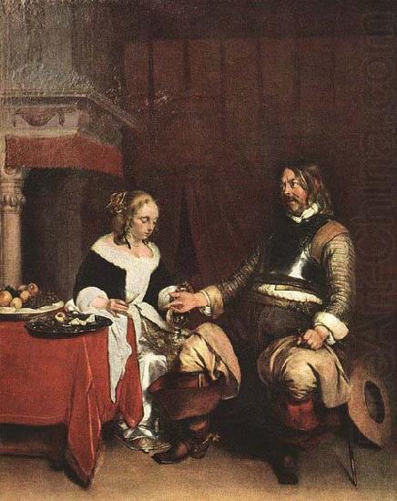 TERBORCH, Gerard Man Offering a Woman Coins china oil painting image